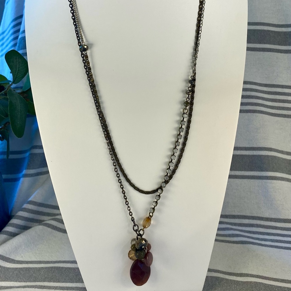Edgy Long Asymmetrical Pendant Necklace